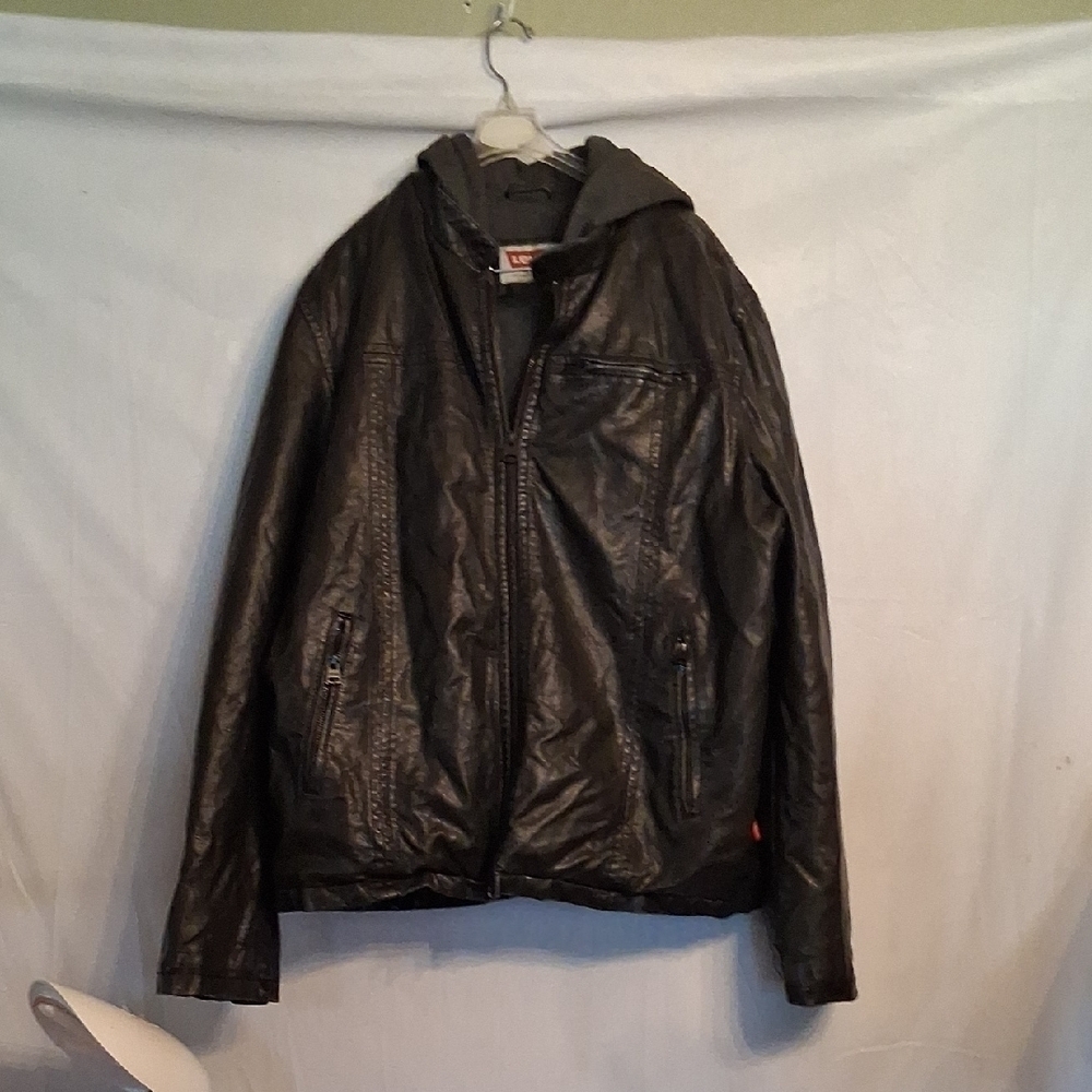 Levi's Black Men's Lined Hooded Jacket Size Xl